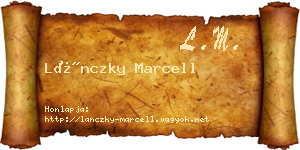 Lánczky Marcell névjegykártya